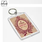 Wholesales STARWOOD#99808 50*76 mm Rectangle Acrylic Photo Keychain