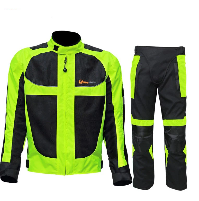 Motorcycle Jacket Motocross Suits Jacket&Pants Moto Jacket Protective Gear Armor Men Motorcycle Clothing, Green
Motorcycle Jacket Motocross Suits Jacket&Pants Moto Jacket Protective Gear Armor Men Motorcycle Clothing, Green