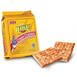 cream square crackers