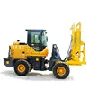 Road Construction Wheel Type Hydraulic Guardrail pile driver machine For Sale