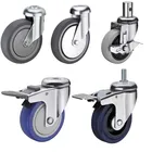 Good quality swivel brake supermarket shopping cart slient caster wheel