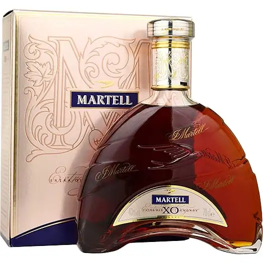 martell xo, vsop, vs extra old cognac