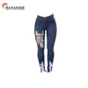 2019 simple style Women Straight pants jeans trousers