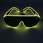 Party favor plastic high quality glowing EL wire glasses