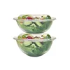 disposable plastic packing box restaurant fruit salad bowl with lid