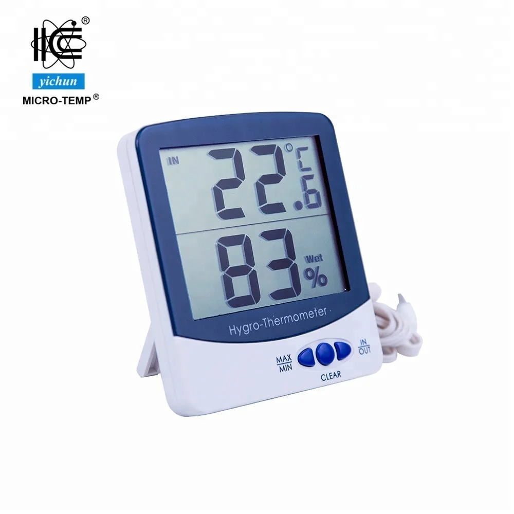 digital thermo hygrometer with probe