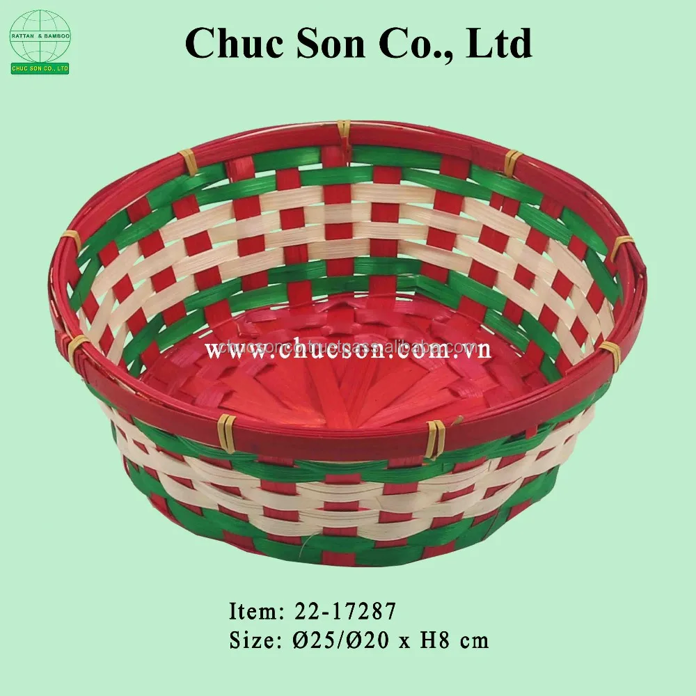 decorative bamboo baskets weaving