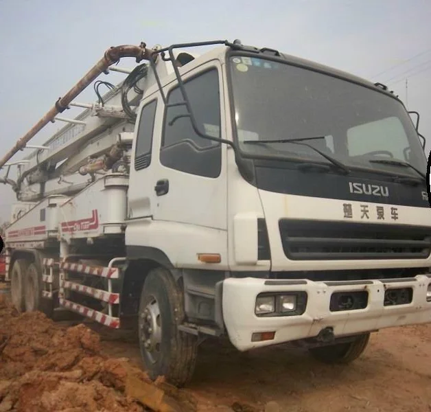 45 متر الصين تستخدم ايسوزو المحمول شاحنة محمولة بوم مضخة للبيع