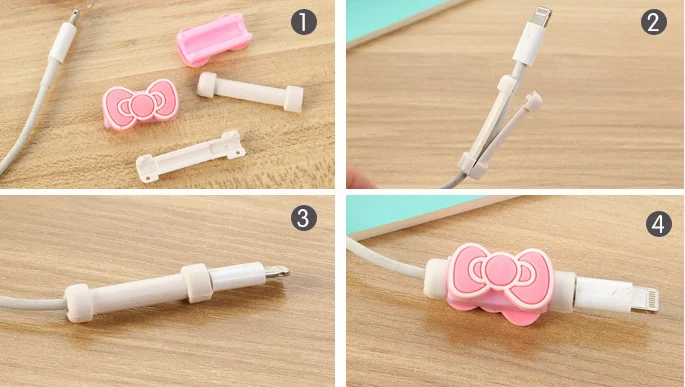 custom cartoon cable charging data cables protector rubber saver protector for mobile with usb cable data charger - ANKUX.COM