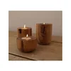 Home decor wooden round candle holders and stand