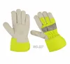 Latest Reinforcement Cow Split Leather Working Gloves / Safety Gloves / Rigger Guntlet, long cuff,highlighted working gloves