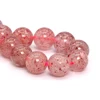 Wholesale Price Strawberry Quartz Beads Gemstone Beads Round Quartz Beads