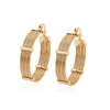 94380 Fashion simple xuping wholesale jewelry zircon copper without stone elegant women hoop earrings