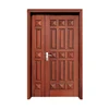 Solid Wood Main Entrance Door Double Doors with Standard Hardware