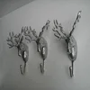 Decorative Wall Mount Coat Hooks Set of 2 pcs Aluminium Animal Heads Moose Head