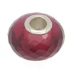 13.95 Cts Pink tourmaline semi precious 14x8x3.5mm roundel facet silver core big hole beads gemstone