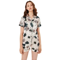 High Quality 2019 Short Sleeve Pajamas Silk Set 2 Pcs Set Women Sleepwear Sexy Nightwear For Women Sleeepwar Short Pant
High Quality 2019 Short Sleeve Pajamas Silk Set 2 Pcs Set Women Sleepwear Sexy Nightwear For Women Sleeepwar Short Pant