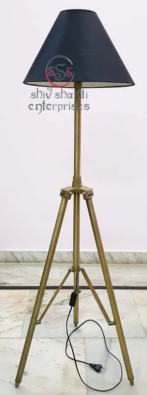 Nautical Brass Tripod Lamp Stand Home Decorative Floor Lamp