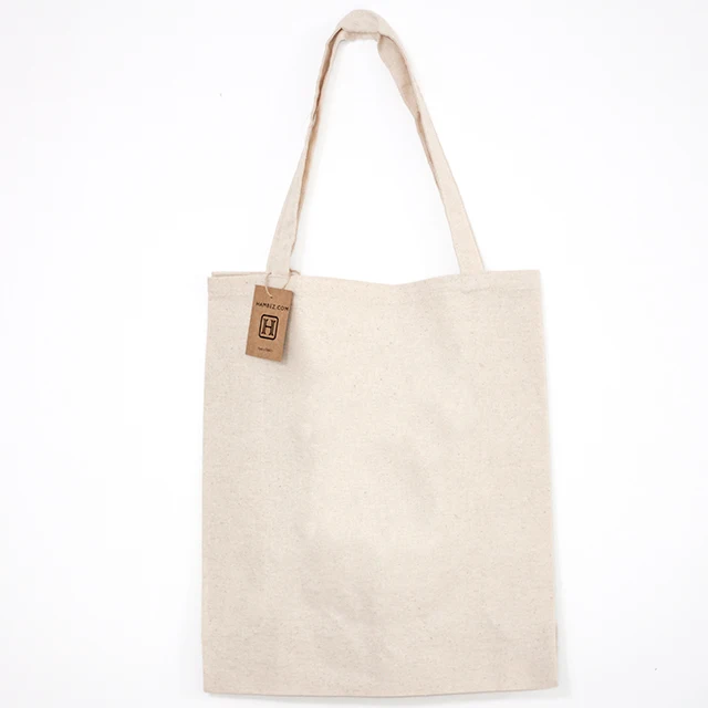 wholesale large plain blank white custom cotton fabric canvas shopping tote bag reusable