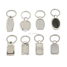 Cheap Keychains in Bulk Free Sample Rectangle, Round Blank Sublimation Keychain