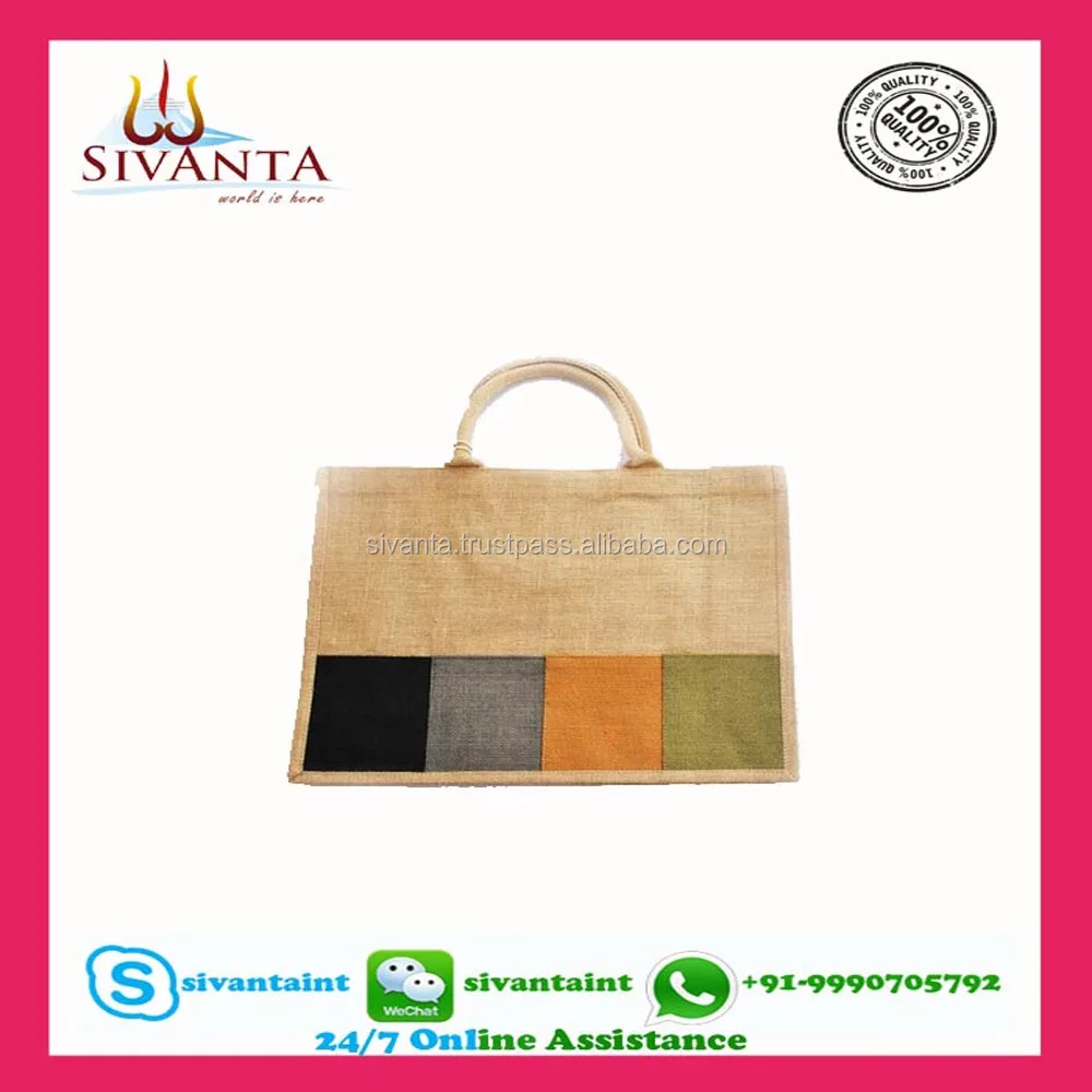 eco-friendly jute bag jute shopping bag beach jute bags with