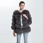 2019 High Quality Fur Fox Coat Woman Fashion Fur Women Coat