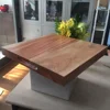 High quality and beautiful square acacia cutting board with handles in form of groove