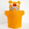 Nonwoven Wool Felt Hand Puppets Different Shapes Lovely Jungle Animals Kids Educational Stuffs Hand-felted By Nepalese Artisans