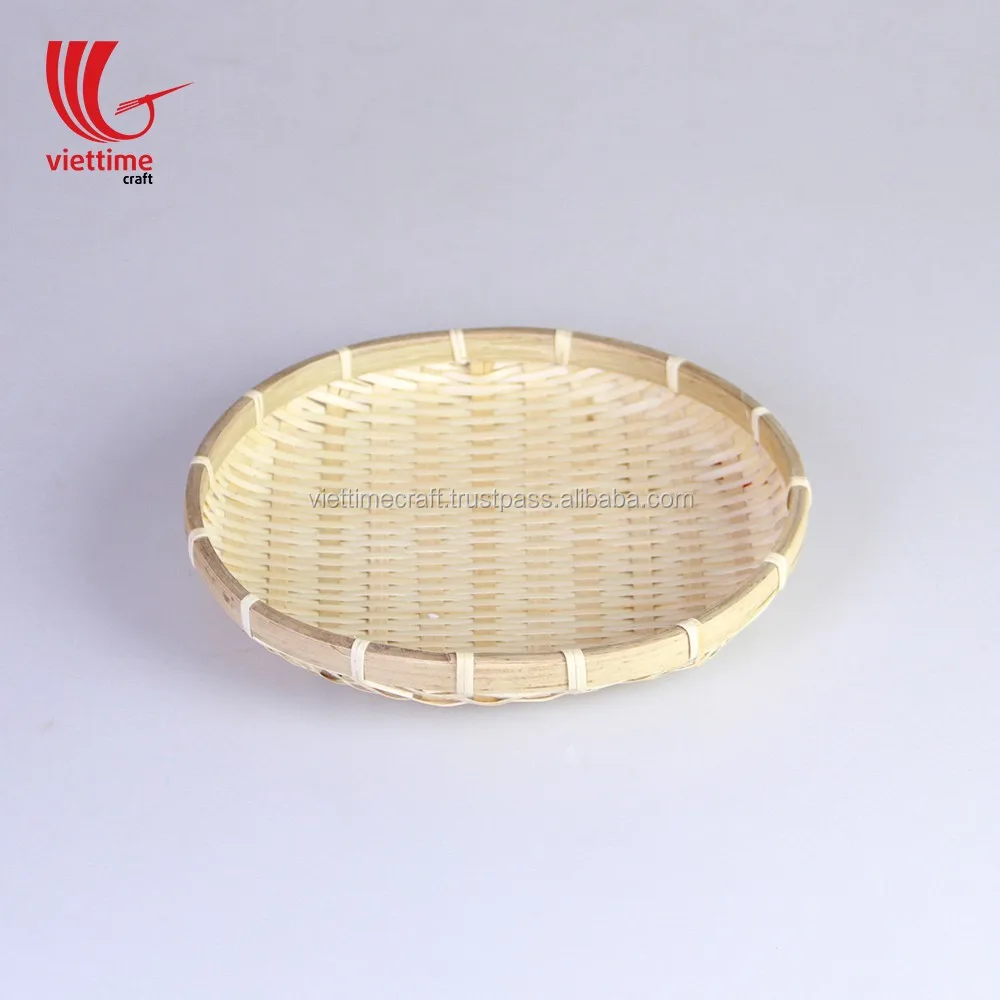 vietnam woven shallow bamboo basket wholesale