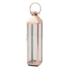 Tall Rose Gold Plated Stainless Steel Lantern For Wedding Decoration