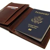 Specially Customized Tri-fold Passport Travel Wallet for Travelers with ID Card and Currency Pocket