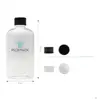 "(BPT-0002:572) Clear Plastic bottle 250ml for cosmetic&beauty packaging with aluminium twist cap color Black/Copper"
