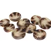 Brown horn effect button polyester shank button plastic horn buton