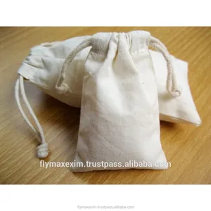 jewellery gift bag/ small cotton drawstring gift pouch bag
