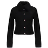 stretchable cotton denim jeans women totally Fur Lining and collar Jacket with star design on back Jacket