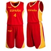 Custom Basketball Jersey Uniform Design Red And Logo Wholesale Hot Sale Spain Basketball Jersey