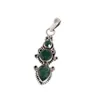 True love charm 925 sterling silver natural emerald gemstone pendant jewelry online wholesaler silver pendant