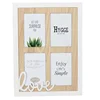 2019 Custom Love Wall Hanging Wood Multi 4 Photo Frame with Cuscomize Words for Home Office Decor