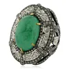 18k Gold Diamond Emerald Wedding Ring Jewelry