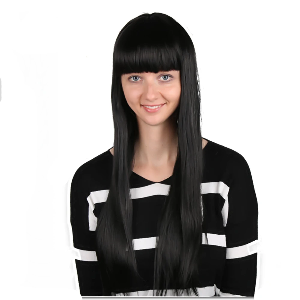 long black hair wigs finger wave wigs for women