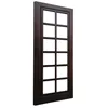 Multifunctional Solid Wood Glass Stained Grade Door Design