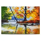 Autumn Trees Landscape Oil Painting Pictures to Hang in The Bathroom