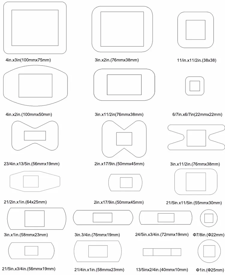 bandage types and name