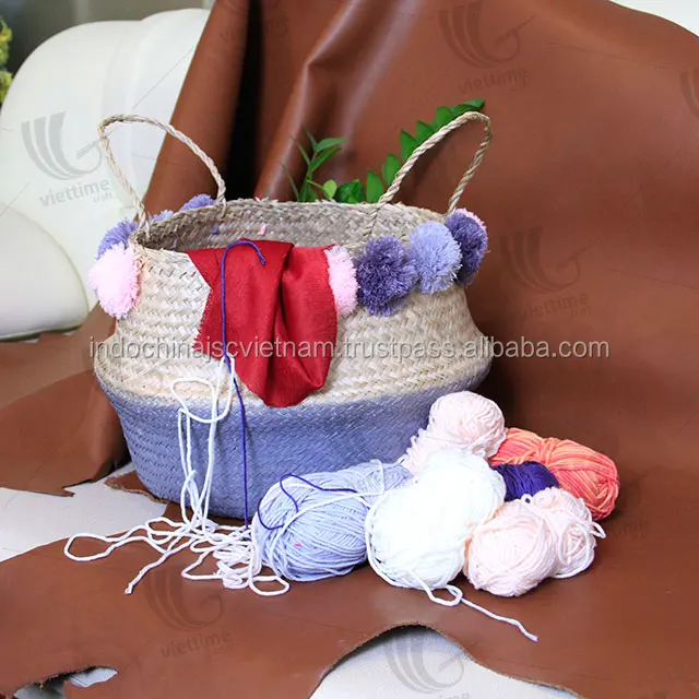 natural seagrass belly basket/ laundry seagrass basket/ storage