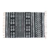 Exotic Black Grey Rug , cotton hand block printed jaipur dhurries carpets rugs
