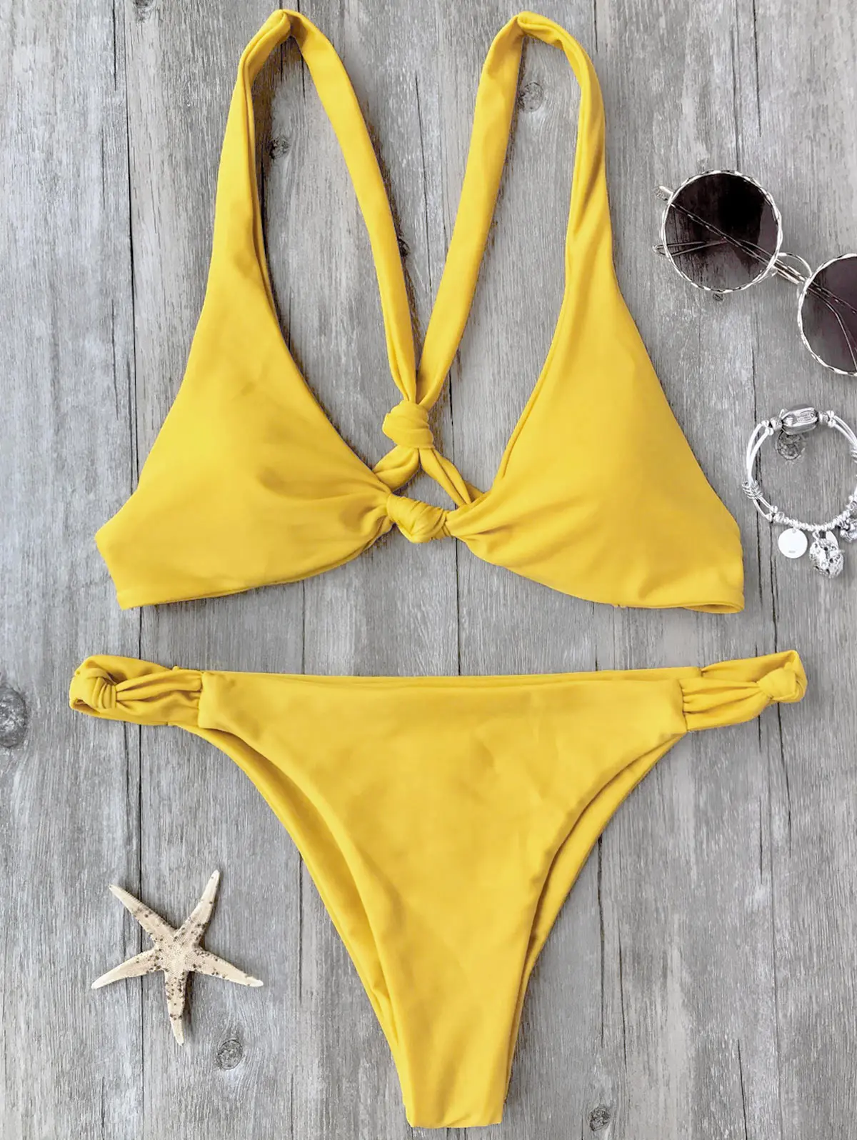 hot sale luxury young girl yellow one piece sexy bikini swimsuit