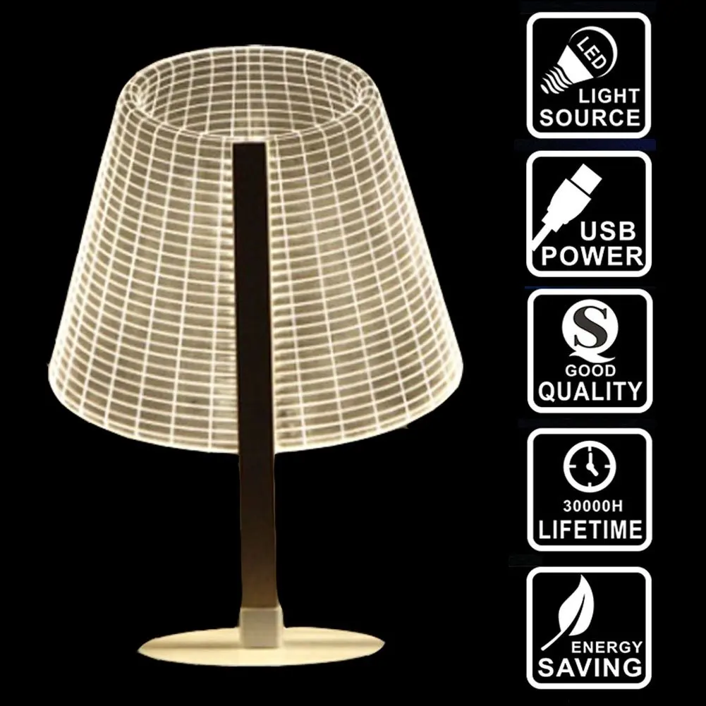 table lamp desk night light cool white home decor lamp gift