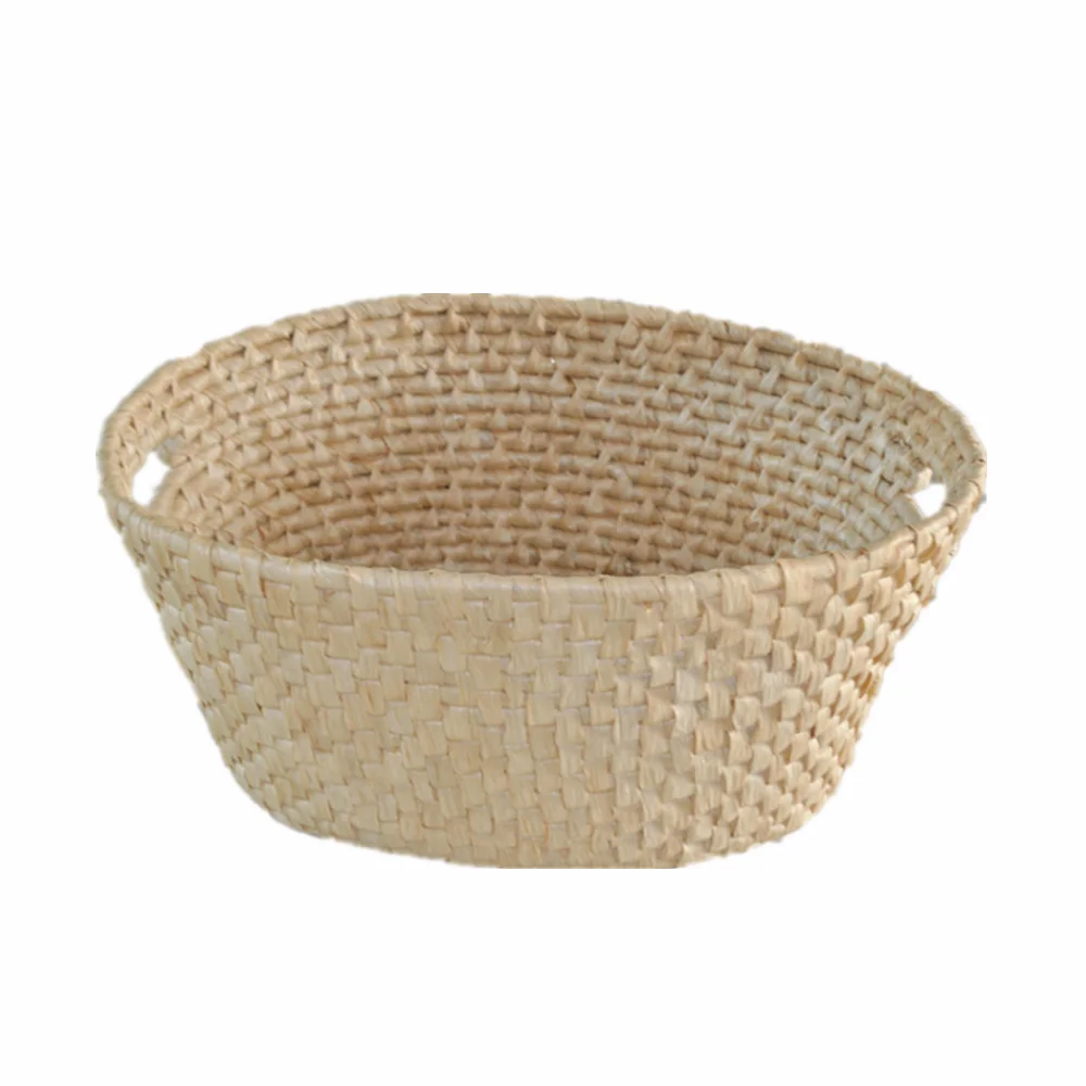 baby gift white color corn rope weaving baby basket /baby