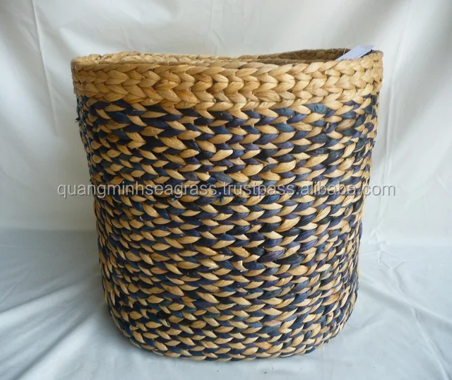 nice design wicker home paper waste basket cheap price straw