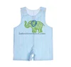 Elephant applique toddler boy shortall overall suit
